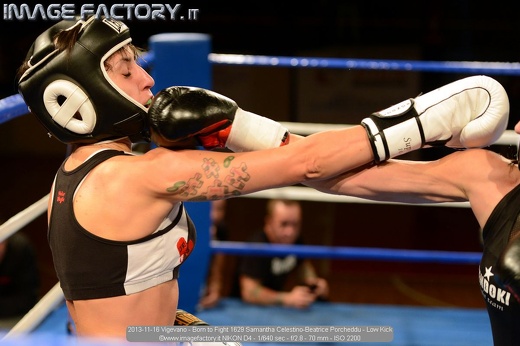 2013-11-16 Vigevano - Born to Fight 1629 Samantha Celestino-Beatrice Porcheddu - Low Kick